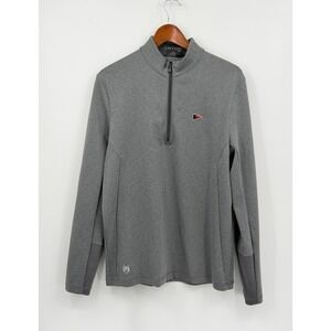 Greyson Clothiers Mens Quarter Zip Pullover Heather Grey Golf Performance Size M